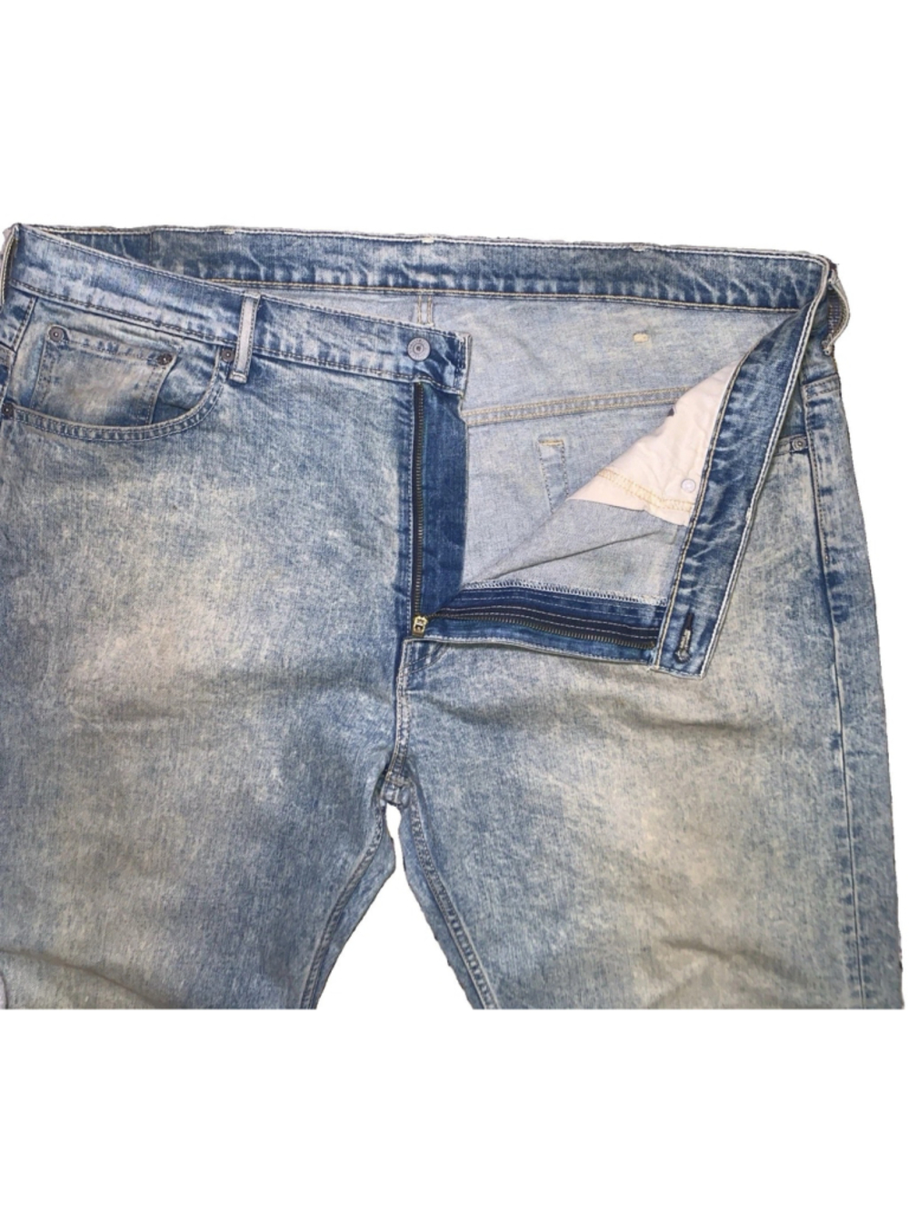 Levi’s 569 Loose Straight Fit Jeans 40x30 Workwear Distressed Light Wash Denim - Picture 6 of 16